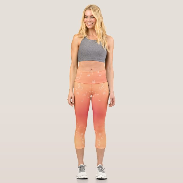 Peach Music Capri Leggings (Front)