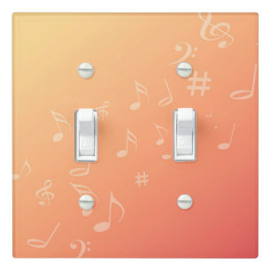 Peach Music Light Switch Cover