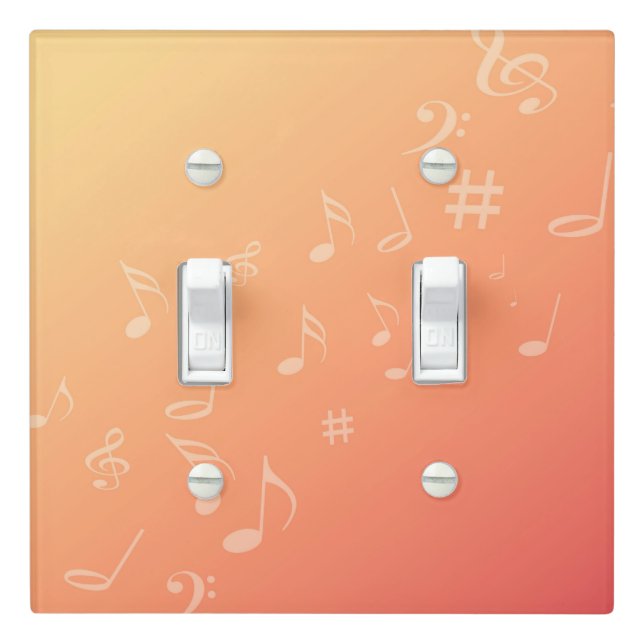 Peach Music Light Switch Cover (In Situ)