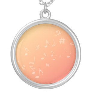 Peach Music Silver Plated Necklace