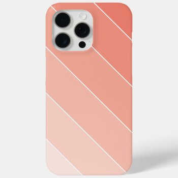 Peach Ombré Stripes Iphone 15 Pro Max Case by heartlockedcases at Zazzle
