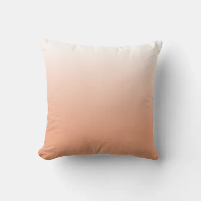 Peach Ombre Throw Pillow Zazzle