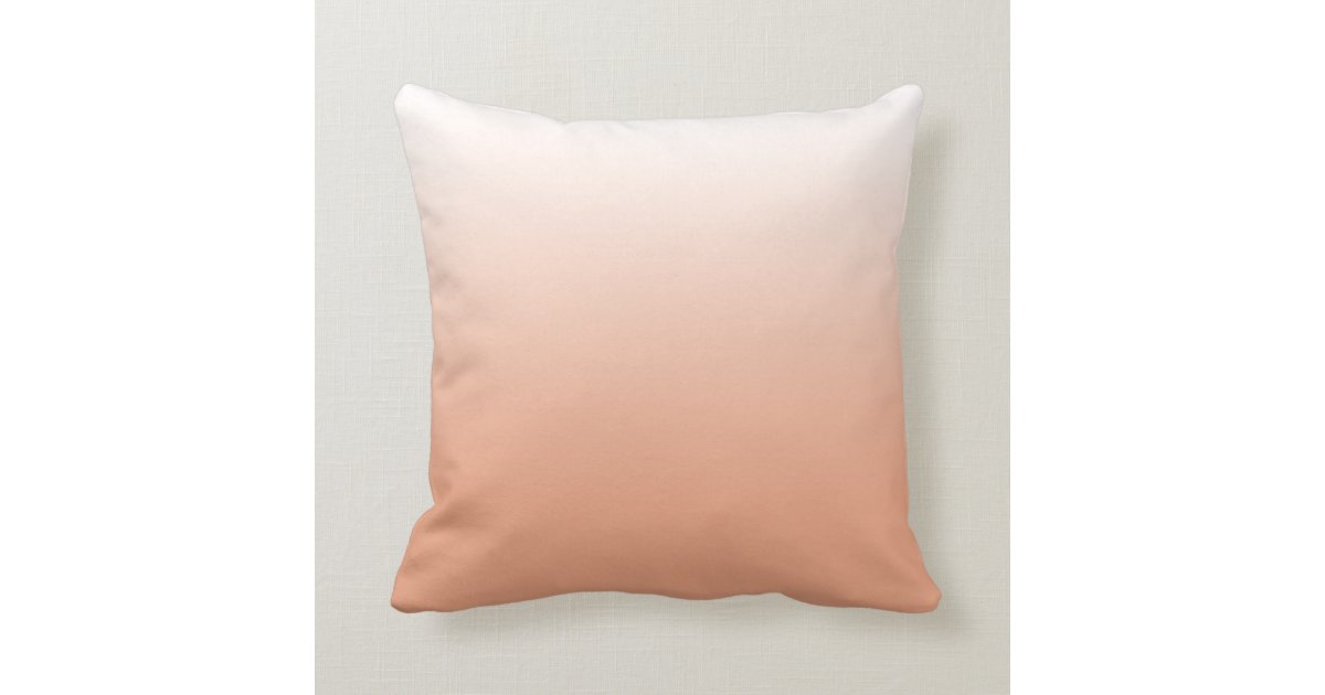 Peach Ombre Throw Pillow