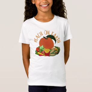 Peach on Earth Funny Christmas Pun T-Shirt