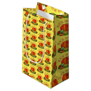 Peach on Earth Funny Christmas Small Gift Bag