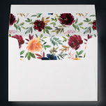 Peach Orange, Burgundy, & Navy Floral Envelope<br><div class="desc">Complete your wedding,  graduation,  or party suite with these Rustic Peach Orange,  Navy & Burgundy Floral envelopes.  Add your address or order blank and get address labels to complete the look.</div>
