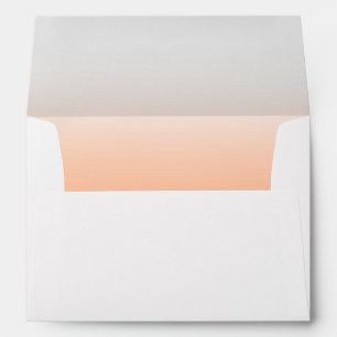 Peach Orange Fuzz Wedding Elegant Minimalistic  Envelope