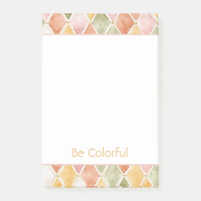 Peach Orange Green Yellow Blush  Post-it Notes (Front)