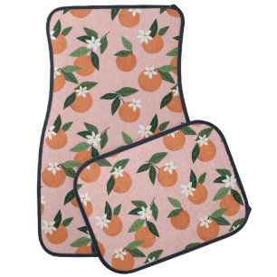 Peach Orange Juice Pattern Car Floor Mat