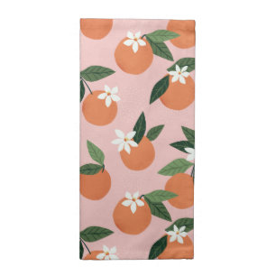 Peach Orange Juice Pattern Cloth Napkin