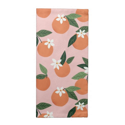 Peach Orange Juice Pattern Cloth Napkin