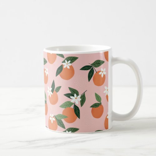 Peach Orange Juice Pattern Coffee Mug