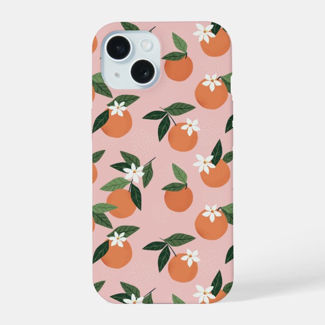 Peach Orange Juice Pattern Iphone Case (Back)