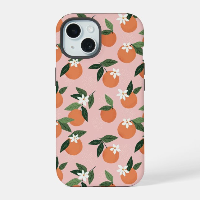 Peach Orange Juice Pattern Iphone Case (Back)