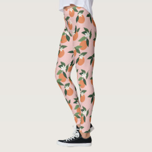 Peach Orange Juice Pattern Leggings