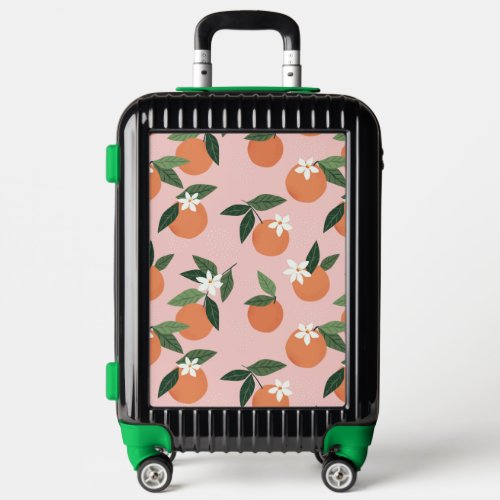 Peach Orange Juice Pattern Luggage