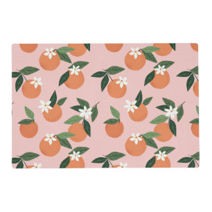 Peach Orange Juice Pattern Placemat