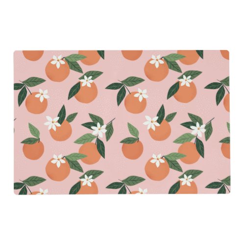 Peach Orange Juice Pattern Placemat