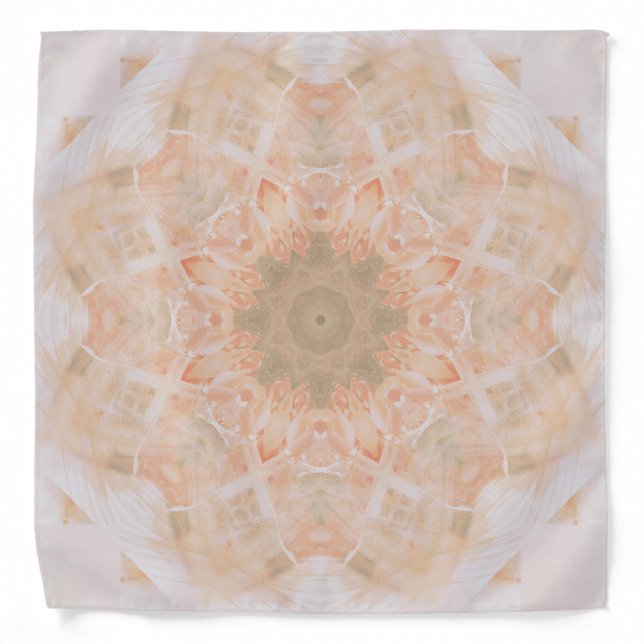 Peach Orange Mandala Bandana (Front)