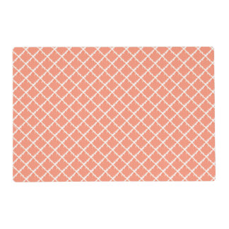Peach Orange Mango Color Patterned Placemat