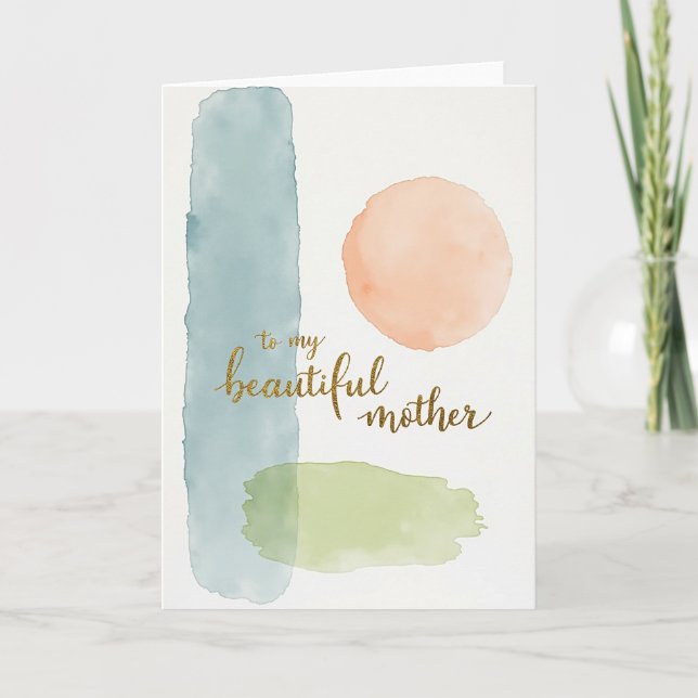 Peach Orange Mothers Day Card (Front)