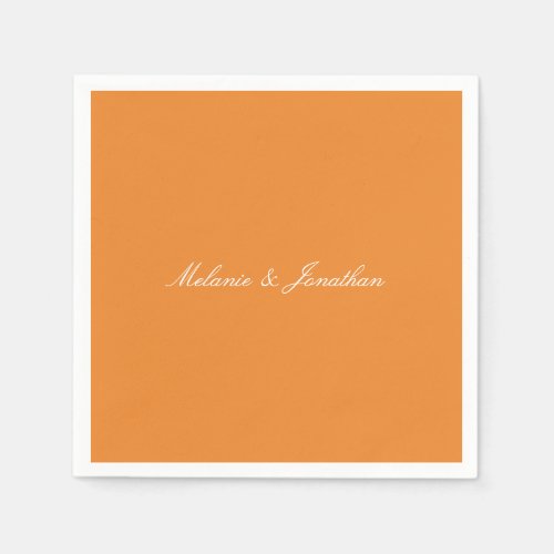 Peach Orange Paper Napkins