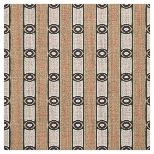 Peach Orange Taupe Beige Brown Bali Batik Pattern Fabric