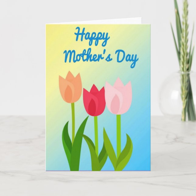 Peach Orange Tulip Card (Front)