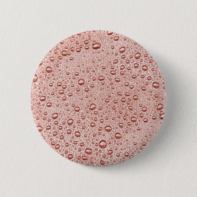 Peach orange water droplets button (Front)