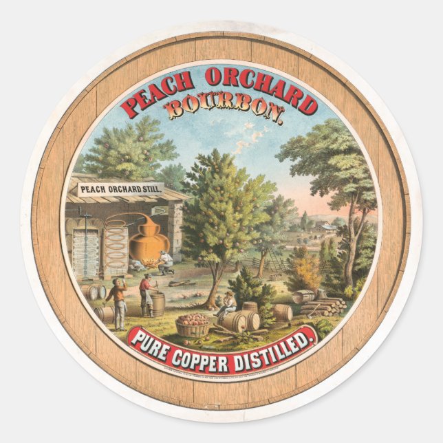 Peach Orchard Bourbon Still Vintage Label (Front)