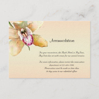 Peach Orchid Watercolor Posh Wedding Insert