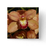 Peach Orchids with Raindrops Button