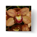 Peach Orchids with Raindrops Floral Button