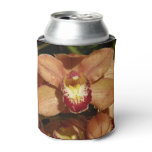 Peach Orchids with Raindrops Floral Can Cooler