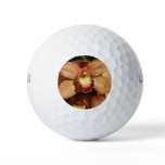 Peach Orchids with Raindrops Floral Golf Balls