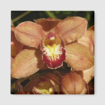 Peach Orchids with Raindrops Floral Magnet