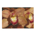 Peach Orchids with Raindrops Floral Placemat