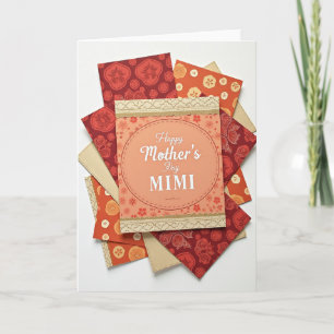 Peach Oval Mothers Day Card