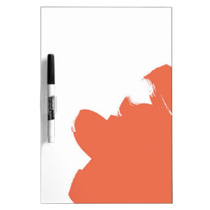 Peach paint smear design dry erase board