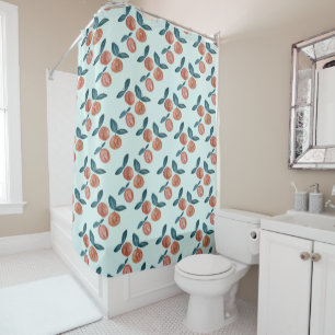 Peach Painting Pattern Shower Curtain