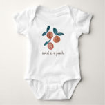 Peach Painting Sweet As A Peach Baby Bodysuit at Zazzle