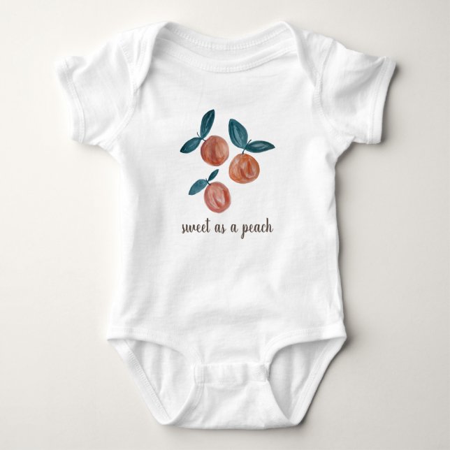 Peach Painting Sweet as a Peach Baby Bodysuit (Front)
