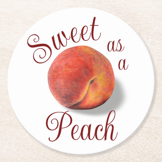Peach Paper Coasters (Front)