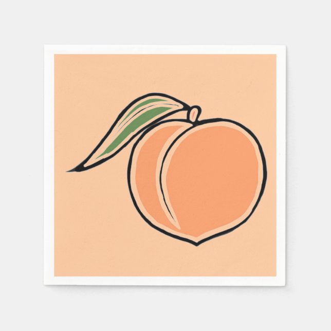 Peach Paper Napkins (Front)