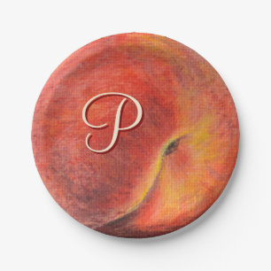 Peach Paper Plate