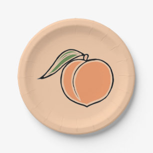 Peach Paper Plates