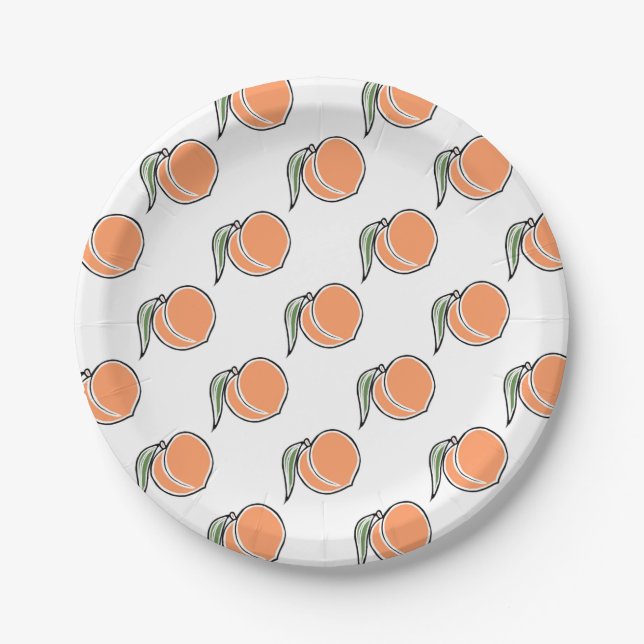 Peach Paper Plates (Front)