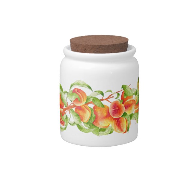 'Peach Paradise' on a Candy Jar (Front)