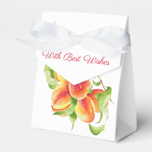 'Peach Paradise' on a Favor Box (Front Side)