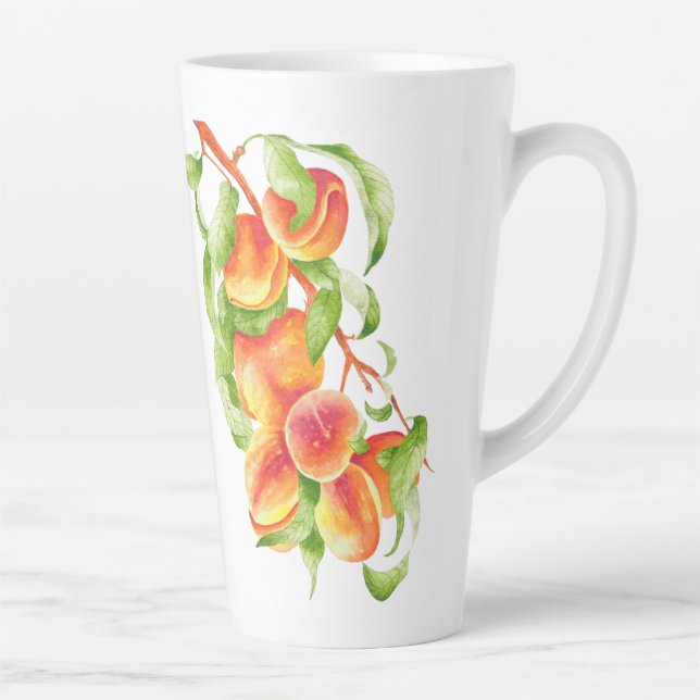 'Peach Paradise' on a Large Latte Mug (Right)
